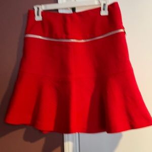 Sandro red mini skirt